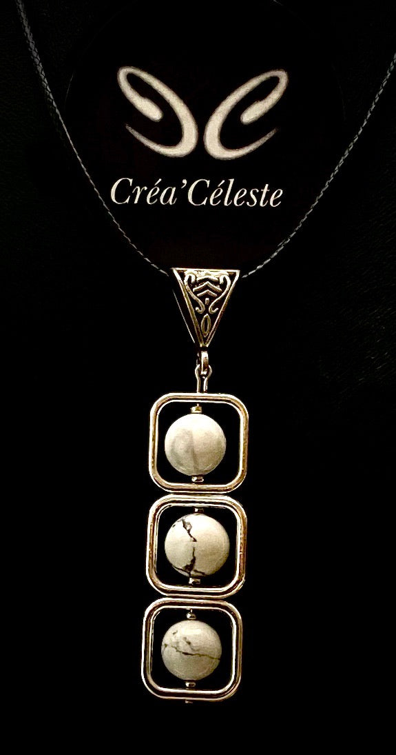 Collier Carré Howlite