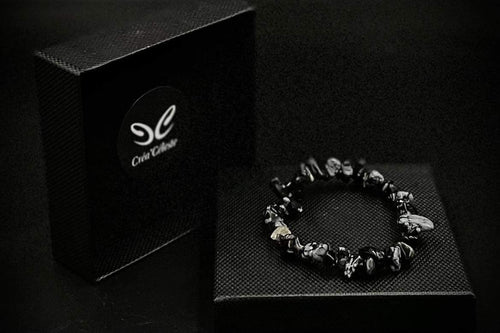 Bracelet chips Obsidienne Flocon De Neige