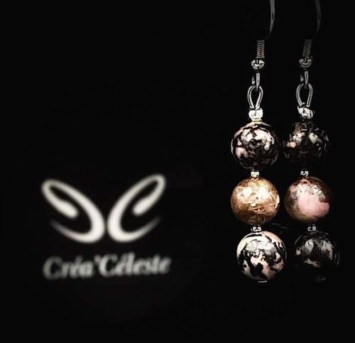 Boucles d'Oreilles Rhodonite