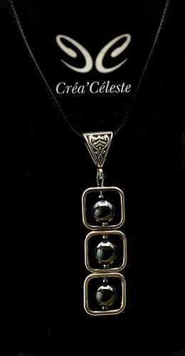 Collier Carré Hématite