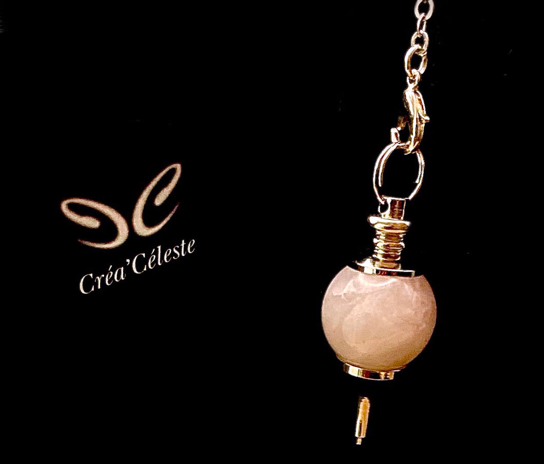 Pendule Sphère Quartz Rose