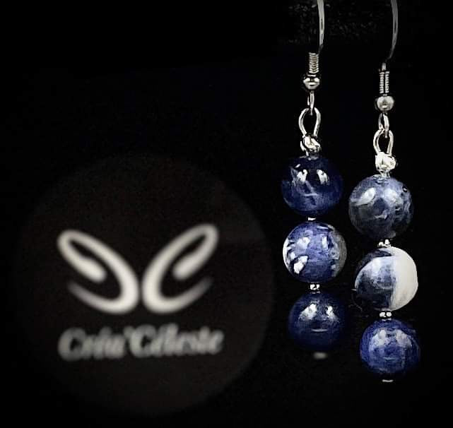 Boucles d'Oreilles Sodalite