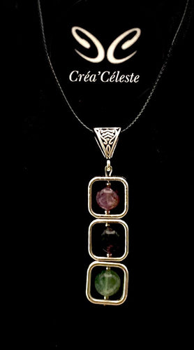 Collier Carré Fluorite