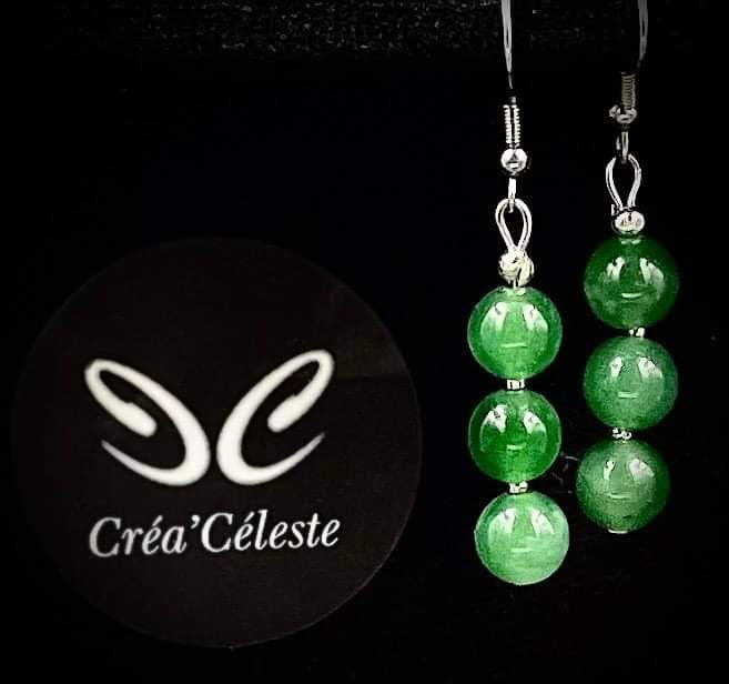 Boucles d'Oreilles Aventurine Verte