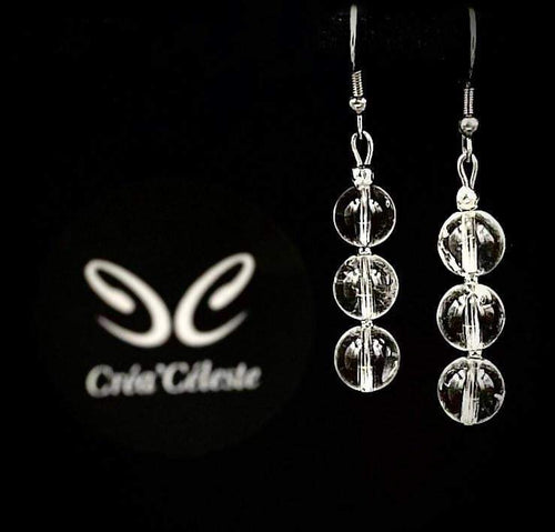 Boucles d’Oreilles Cristal de Roche