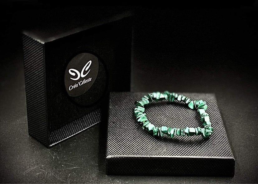 Bracelet chips Malachite