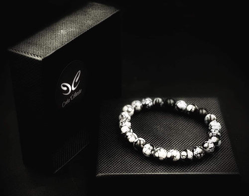 Bracelet Obsidienne Flocon de Neige