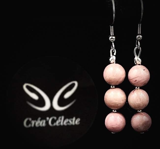 Boucles d'Oreilles Rhodochrosite