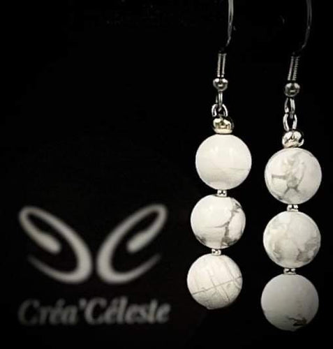 Boucles d'Oreilles Howlite