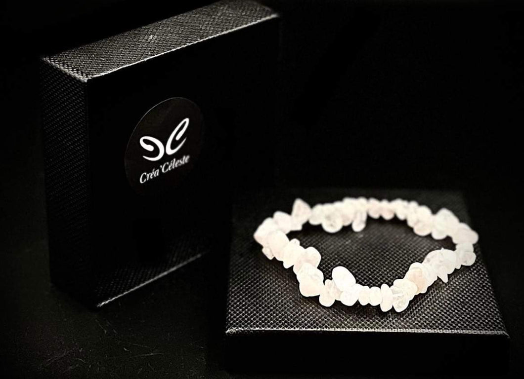 Bracelet Chips Quartz Rose