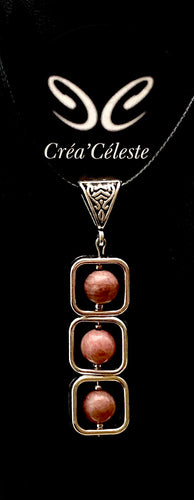 Collier Carré Rhodocrosite