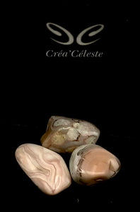 Pierre Polie Agate du Botswana Rose