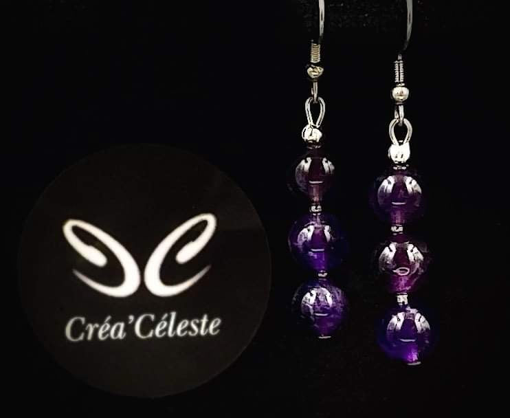 Boucles d'Oreilles Améthyste