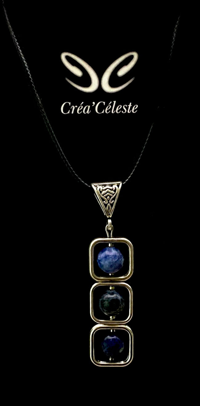 Collier Carré Sodalite