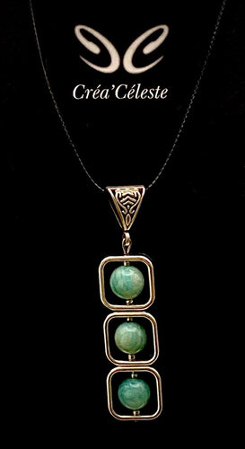 Collier Carré Amazonite